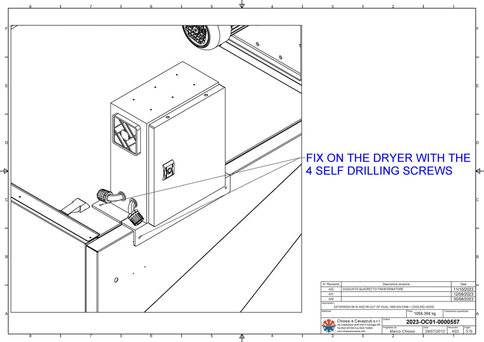 Cavazutti Dual 1900 Electric w/return belt 220v