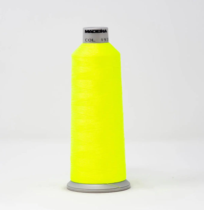 Madeira Polyneon 1935 Fluorescent Yellow Green Embroidery Thread 5500 Yards