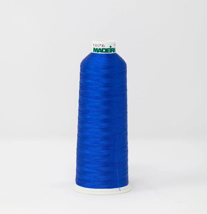 Madeira Rayon 1076 True Blue Embroidery Thread 5500 Yards