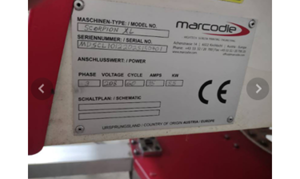 Used - Marcodie Scorpion XL 12/10 Automatic Press