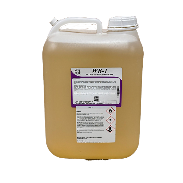CCI WB-1 Ink Degradent/Mild Stain Remover - 5 Gallon