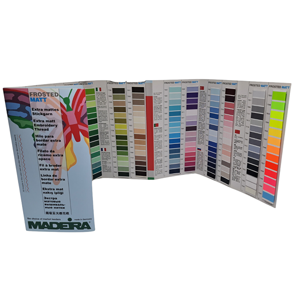 Madeira Frosted Matt Embroidery Thread Color Card