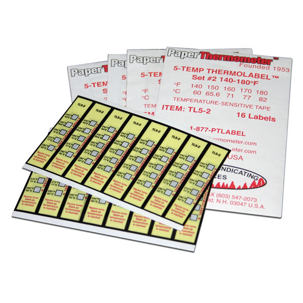 Paper Thermometer Heat Tapes Set 4 (240- 280 Degrees) 16 Label Pack